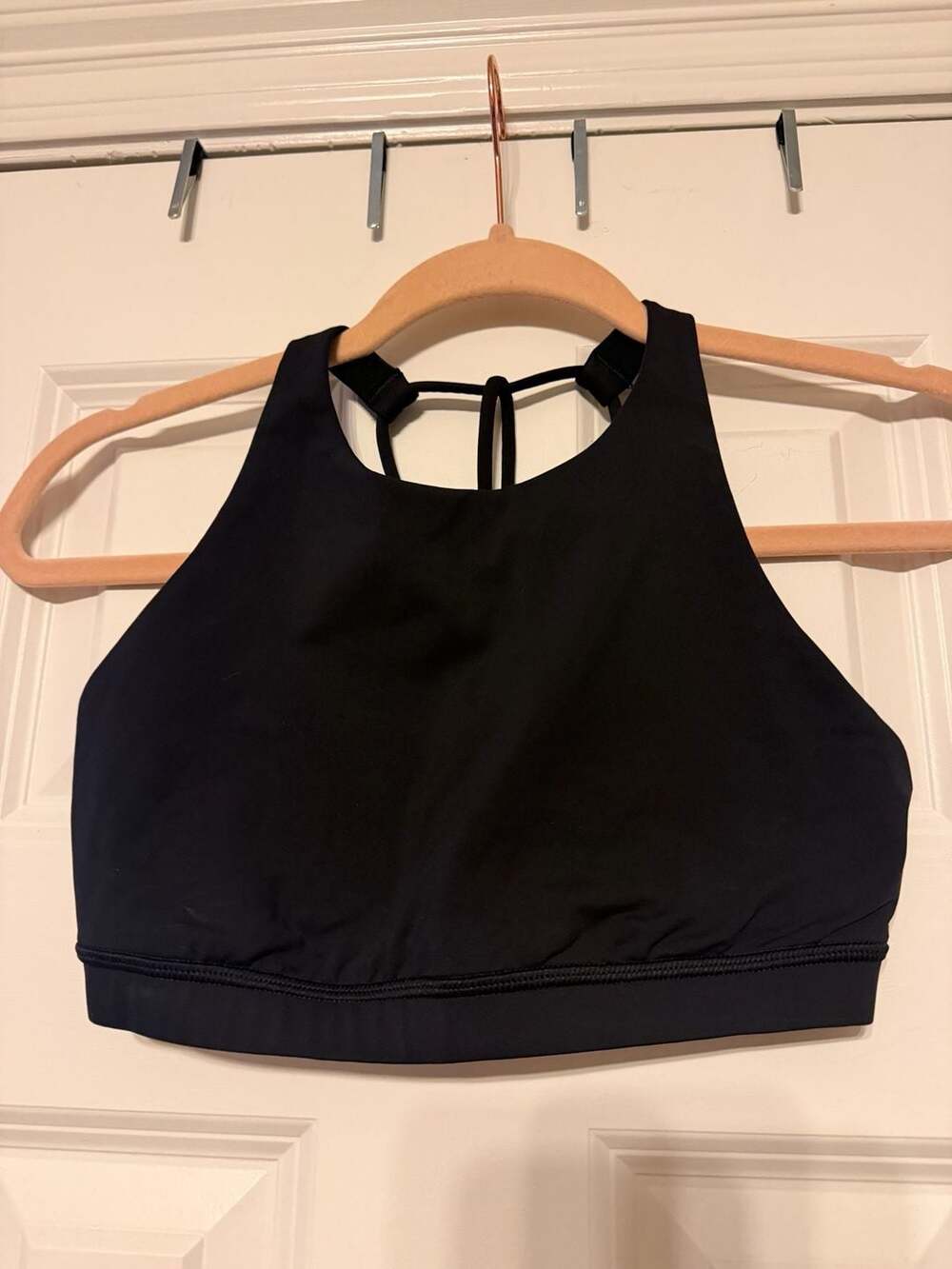 Lululemon Strappy High Neck Sports Bra Black - Picture 2 of 4